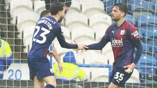 West Brom celebrate scoring