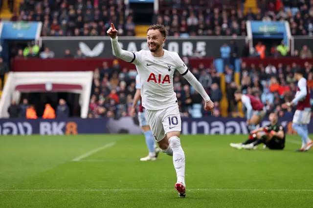 James Maddison of Tottenham Hotspur celebrates