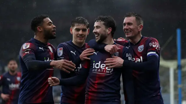 West Brom celebrate scoring