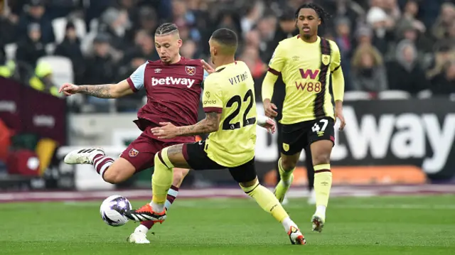 Kalvin Phillips of West Ham United in action