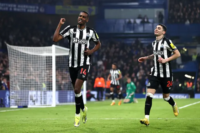 : Alexander Isak of Newcastle United celebrates