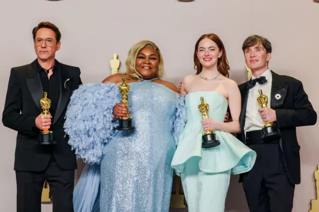 Robert Downey Jr., Da'Vine Joy Randolph, Emma Stone and Cillian Murphy