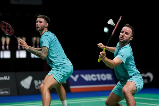 England's Ben Lane and Sean Vendy in the Men's Doubles