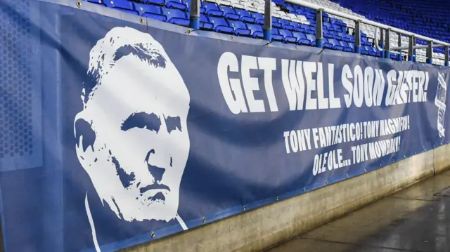 Tony Mowbray banner at St Andrew's