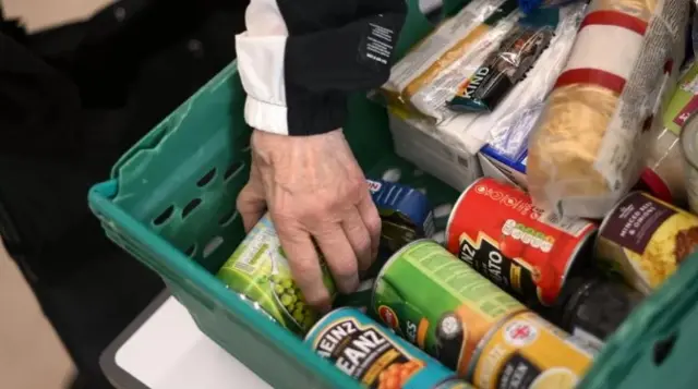 Food parcel stock image