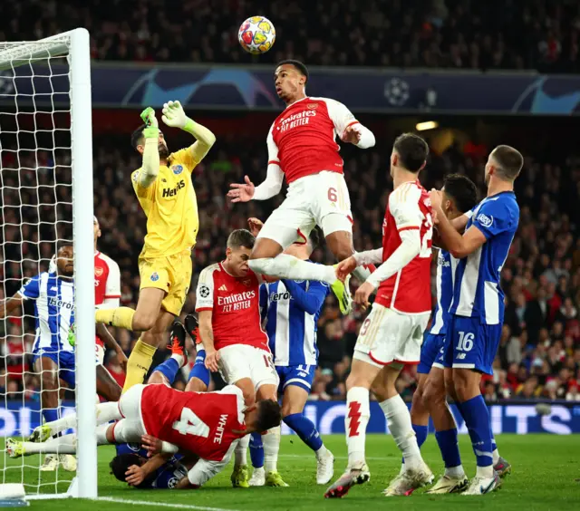 Gabriel rises highest in the packed box.