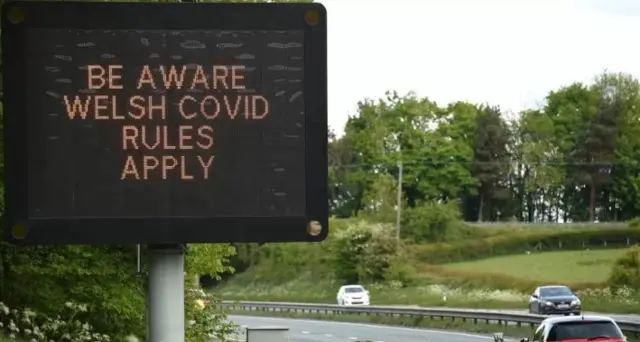 Welsh Covid sign