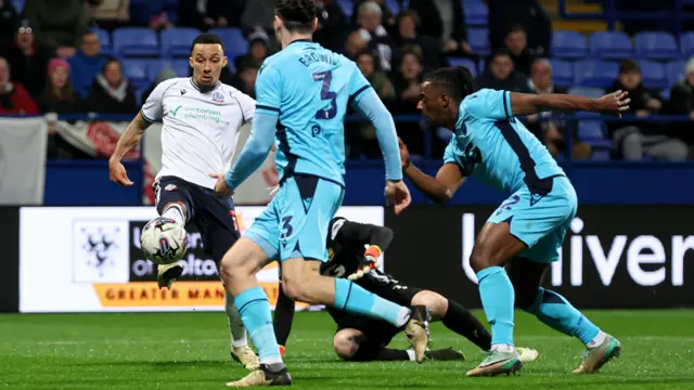 Josh Dacres-Cogley scores for Bolton