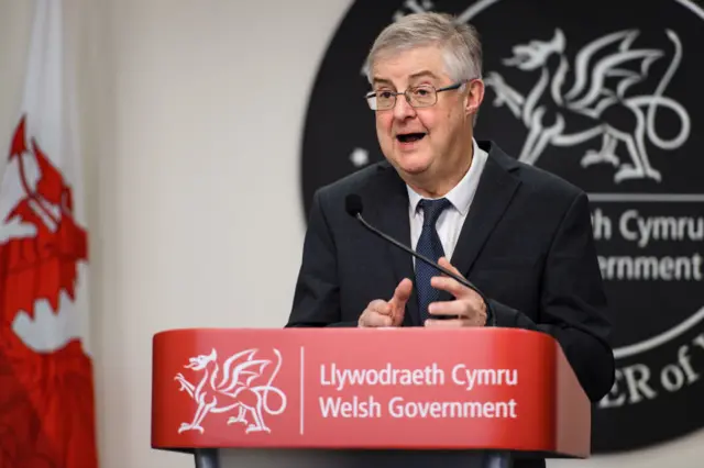 Mark Drakeford at Covid press conference