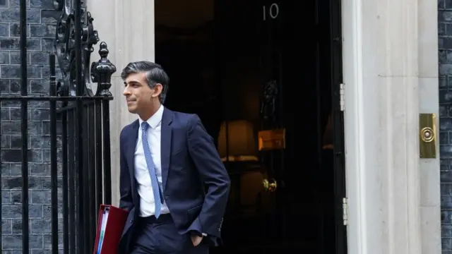 Prime Minister Rishi Sunak departs 10 Downing Street