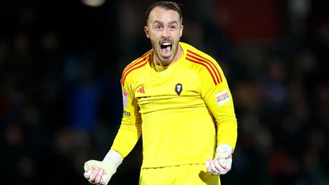 Salford City goalkeeper Alex Cairns