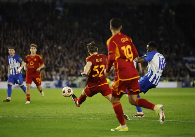 Welbeck scores for Brighton v Roma