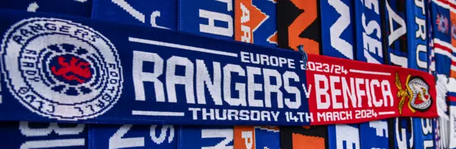 Rangers v Benfica scarf