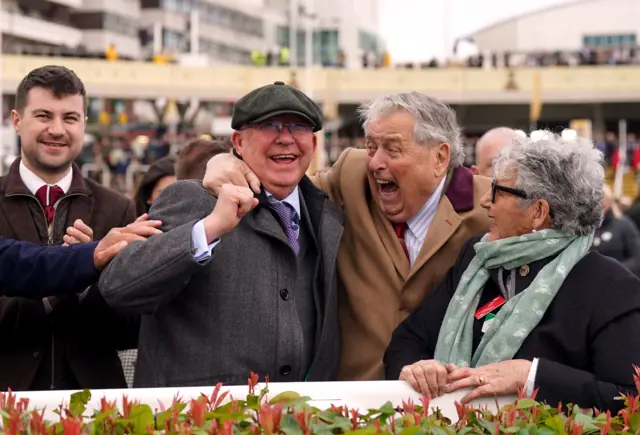 Sir Alex Ferguson celebrates