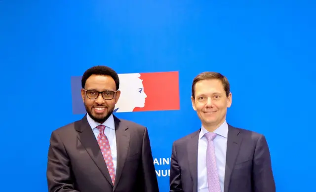 Somalia's Finance Minister Bihi Egeh during negotiations with the Paris Club for the cancellation of Somalia's debt on 13 March 2024