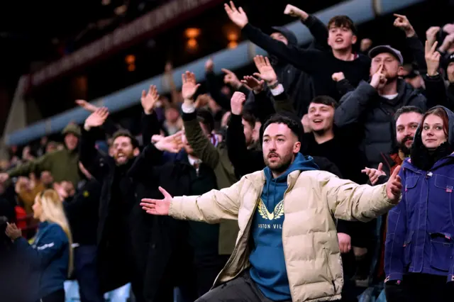 Villa fans taunt Ajax fans