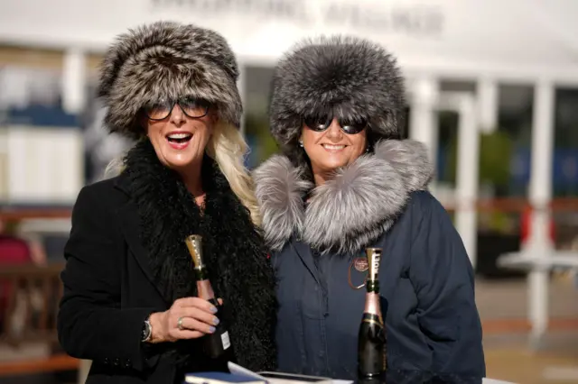 Two female fans at Cheltenham