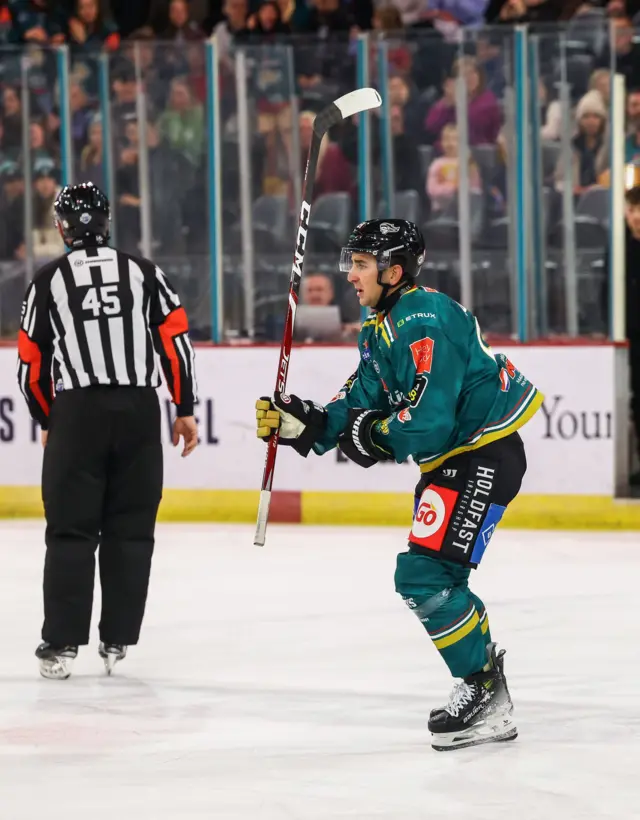 David Goodwin after scoring the Giants second goal