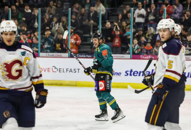 David Goodwin celebrates