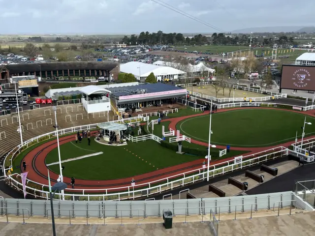 View of Cheltenham winners’ enclosure