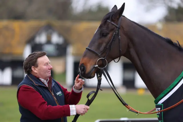 Trainer Nicky Henderson and Shishkin