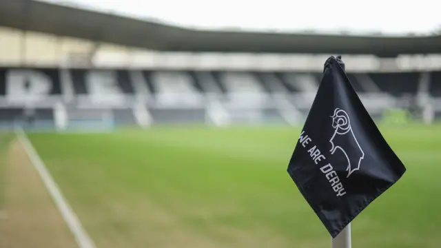 The pitch ahead of Derby v Bolton