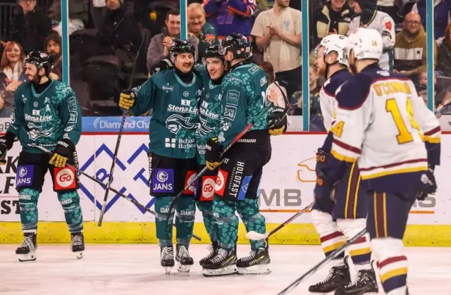 Giants celebrating a goal