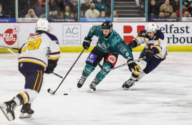 Jeff Baum with the puck