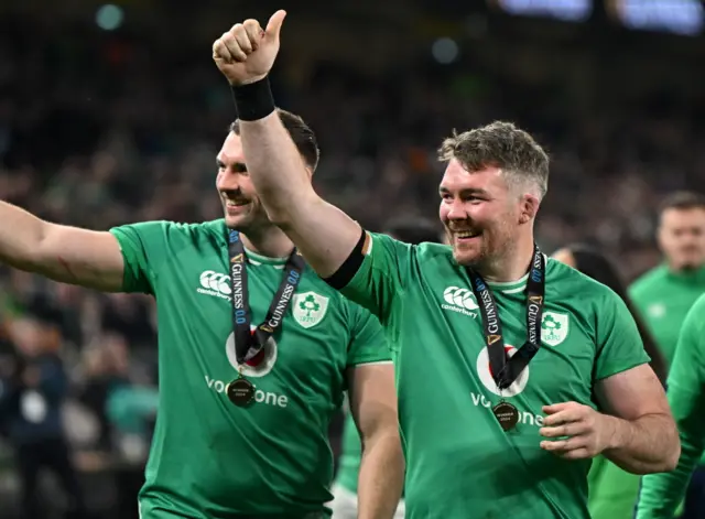 Pete O'Mahony celebrates