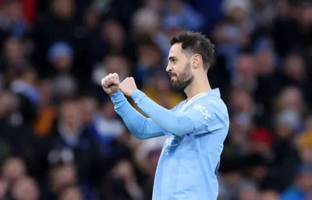 Bernardo Silva celebrates for Manchester City