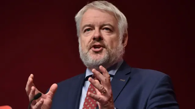 Carwyn Jones during his keynote address to the Labour Party Conference in September 2018