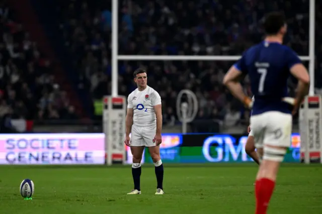 George Ford kicking a penalty