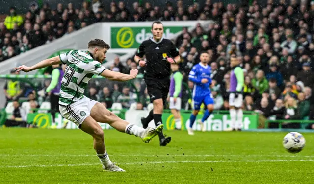 James Forrest scores for Celtic against St Johnstone