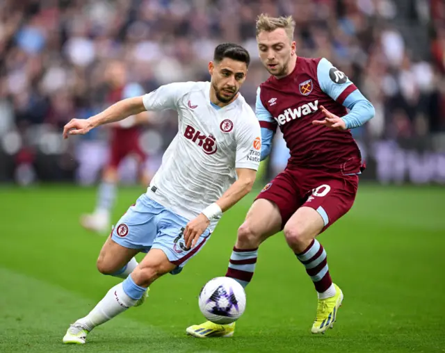 Jarrod Bowen and Alex Moreno