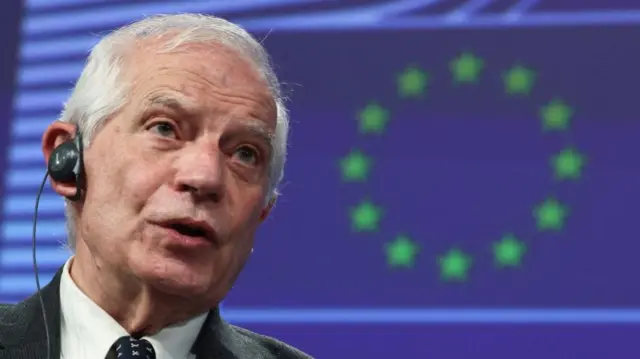 uropean Union Foreign Policy Chief Josep Borrell speaks during a press conference in Brussels on 5 March