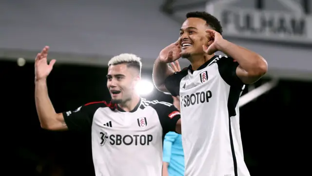 Fulham players celebrate