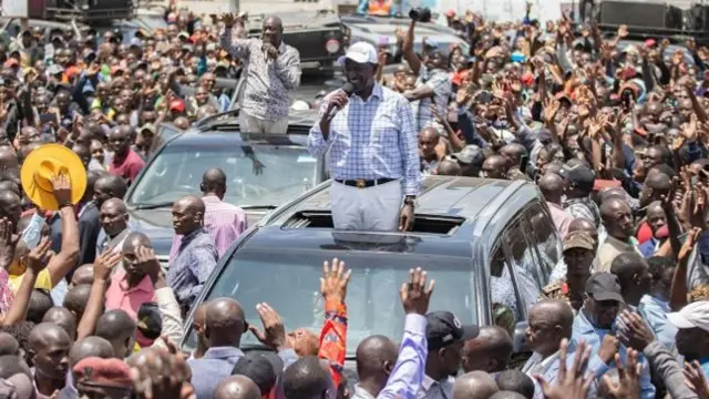 President William Ruto in a rally