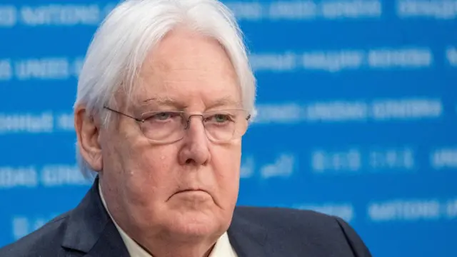 Martin Griffiths frowns