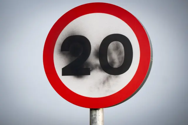 A 20mph sign