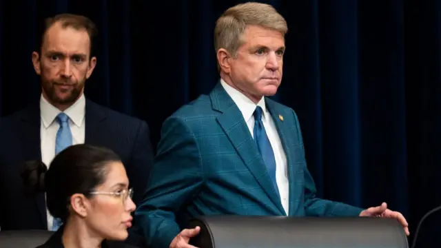 Chairman Michael McCaul, R-Texas, takes his seat to conduct the House Foreign Affairs Committee hearing on "An Assessment of the Biden Administration's Withdrawal from Afghanistan by America's Generals" in the Rayburn House Office Building on Tuesday, March 19, 2024.