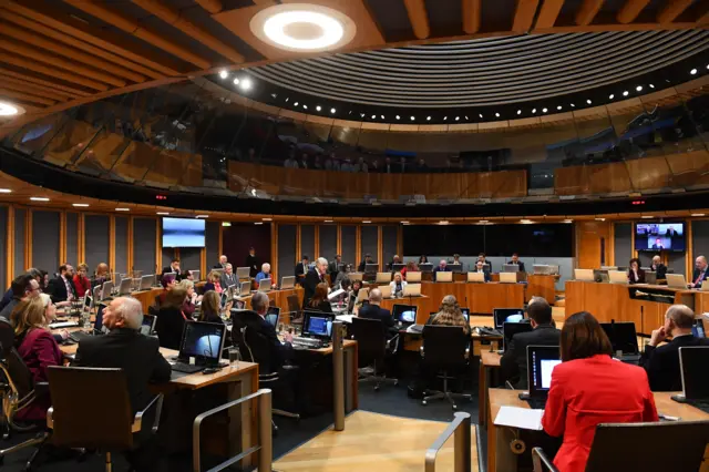 Mark Drakeford in the chamber