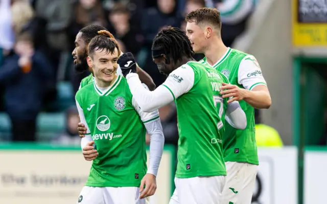 Dylan Levitt added the second goal for Hibs at Easter Road