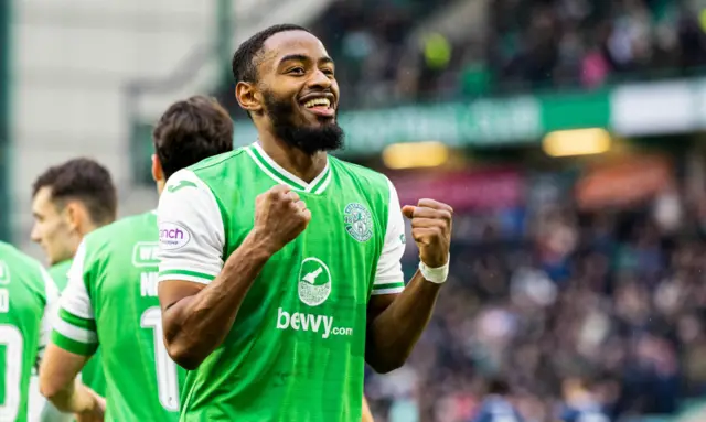 Myziane Maolida scored his fourth Hibs goal since arriving in late January