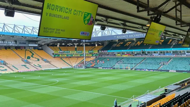 Carrow Road before Norwich v Sunderland