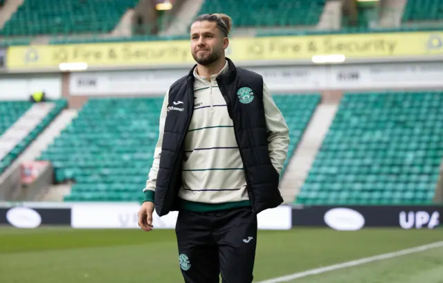 Hibernian's Emiliano Marcondes during a cinch Premiership match between Hibernian and Ross County at Easter Road