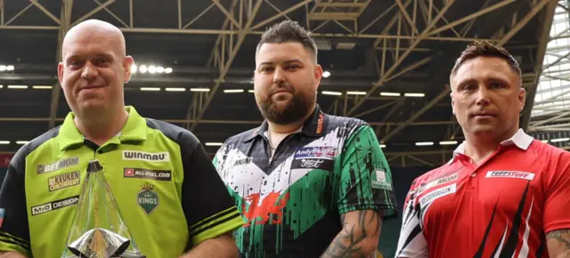 Michael van Gerwen, Michael Smith and Gerwyn Price