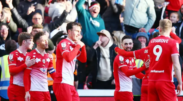 Barnsley's Adam Phillips celebrates