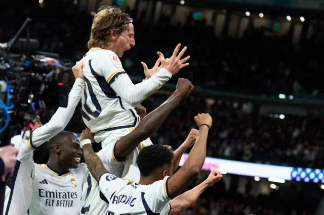 Luka Modric celebrates