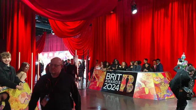 Fans at Brits entrance