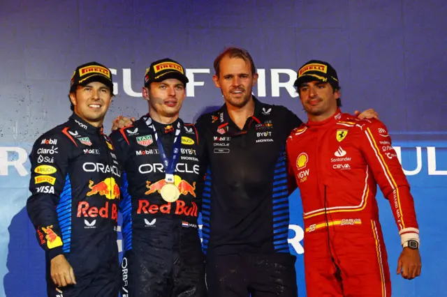 sergio perez, max verstappen and carlos sainz